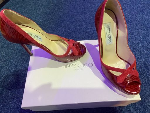 Jimmy Choo Classic High Heels in Red, size 5. RRP £1150.00. Our price £550.00